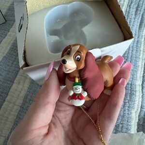 Disney Lady Ornament with Snowman